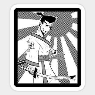 Samurai Jack Manga Style Sticker